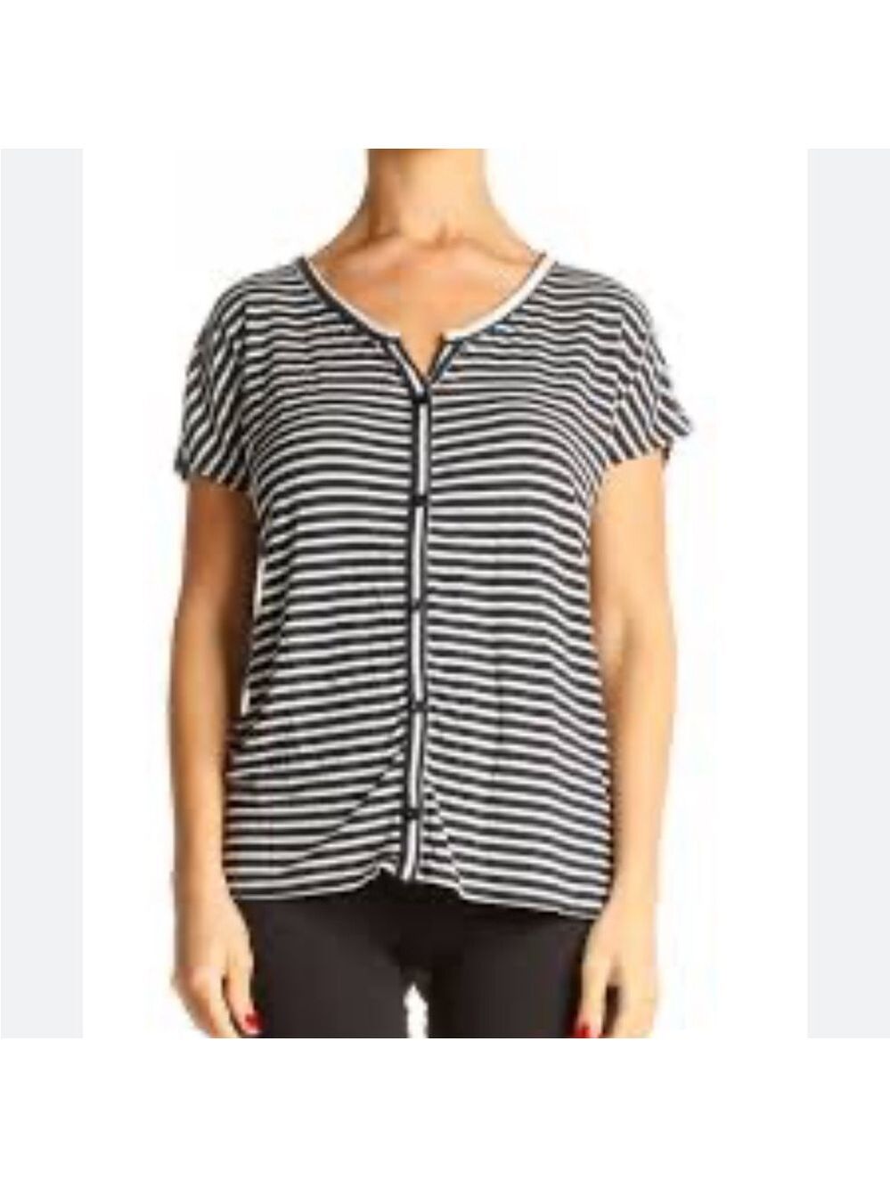 Rachel Zoe Striped All Day Wear Top Size XL